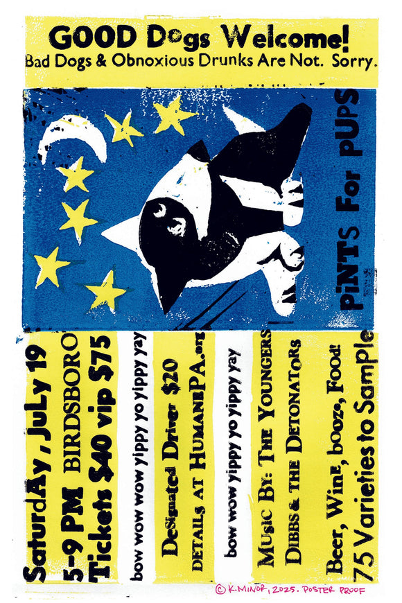 2025 Pints for Pups Limited Edition Poster